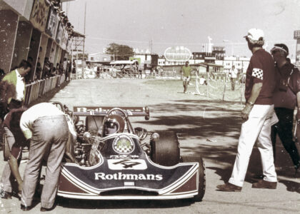 Cover Photo - Jan Bussell in his March 73B, Macau 1973